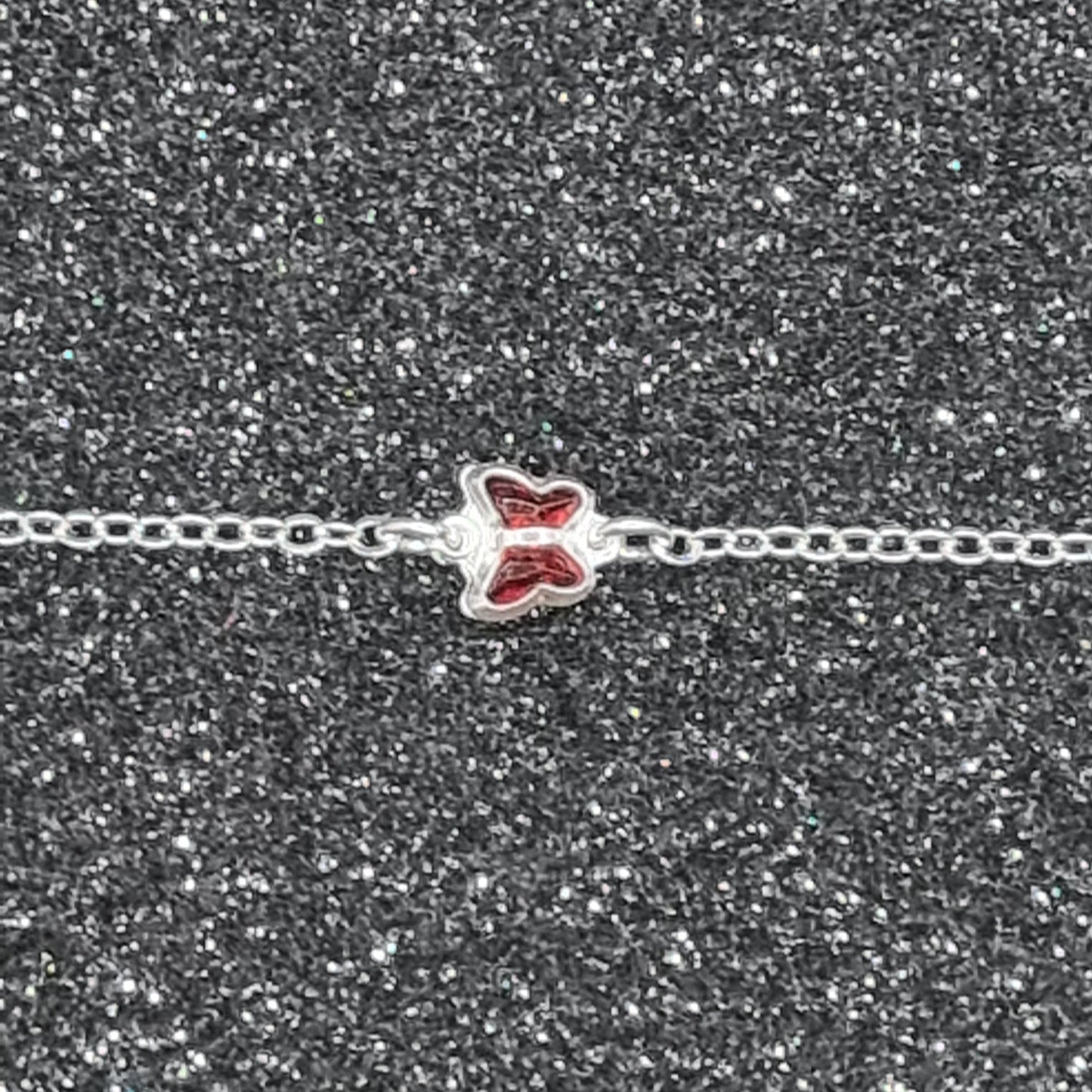 Pulseira Bórboleta Vermelha