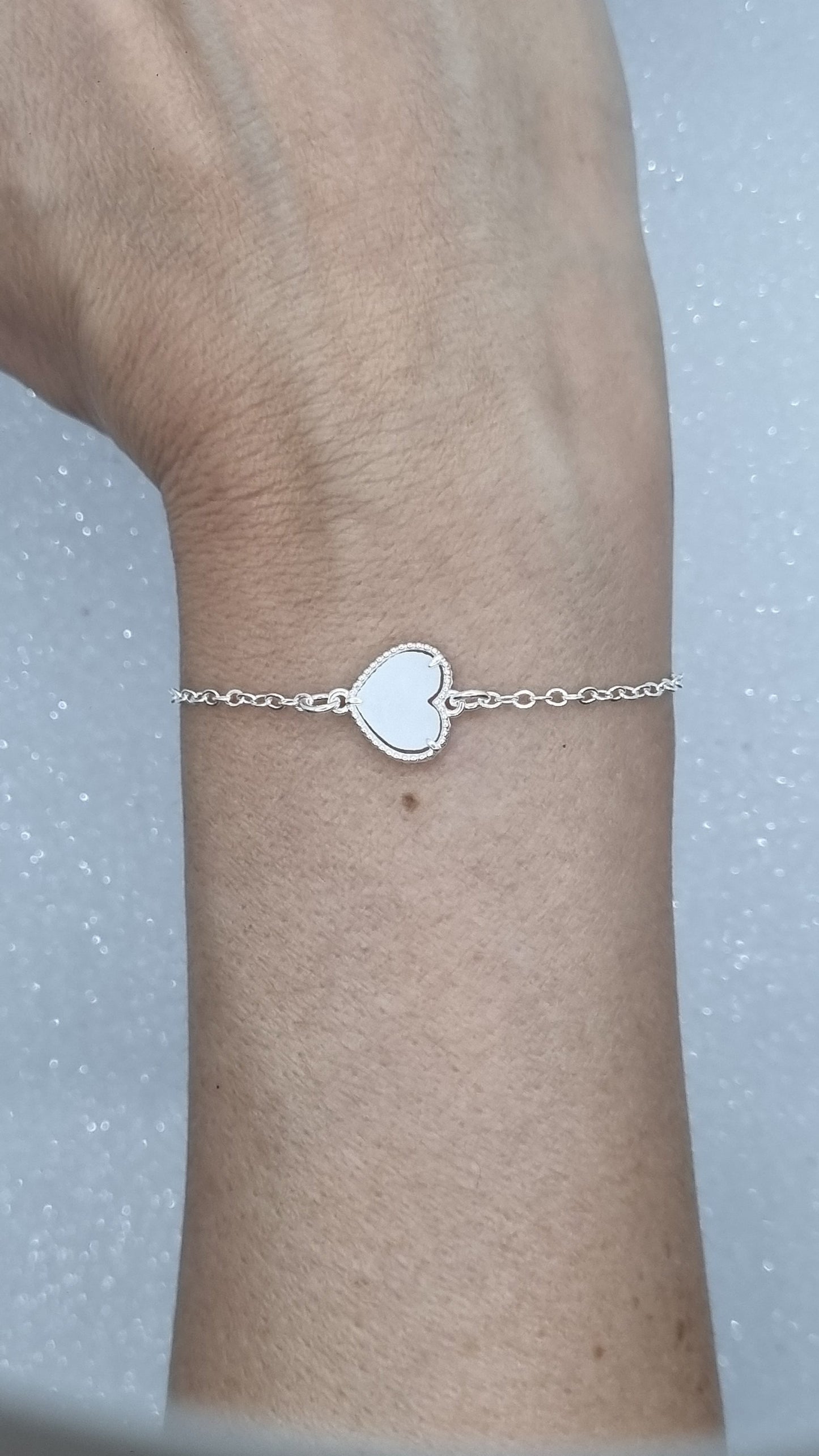 Mother of Pearl Heart Bracelet