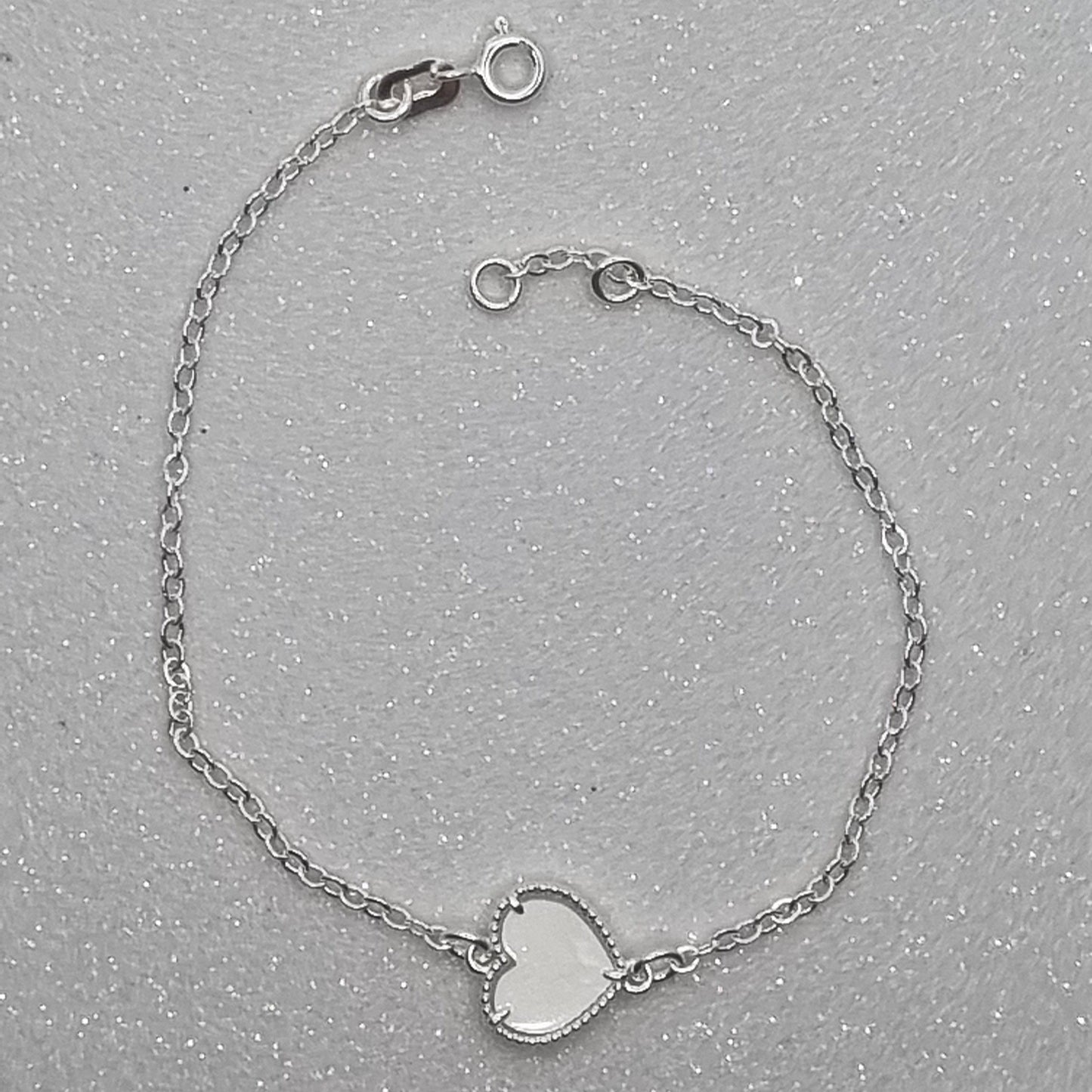 Mother of Pearl Heart Bracelet