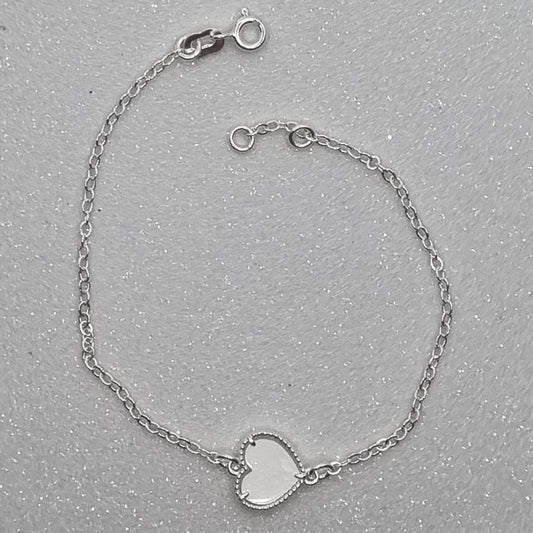 Mother of Pearl Heart Bracelet