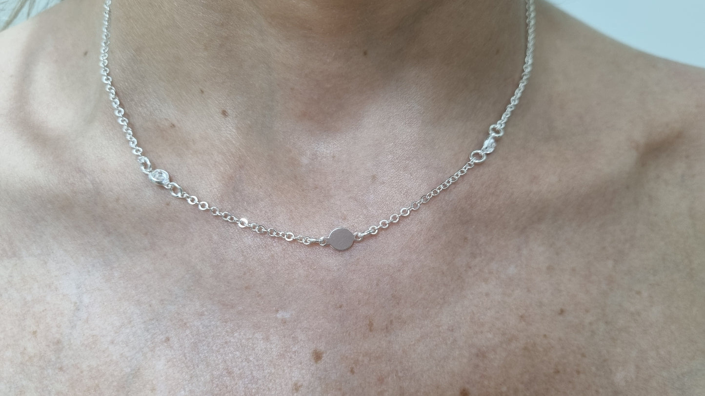 Swarovski Choker Necklace and Plain