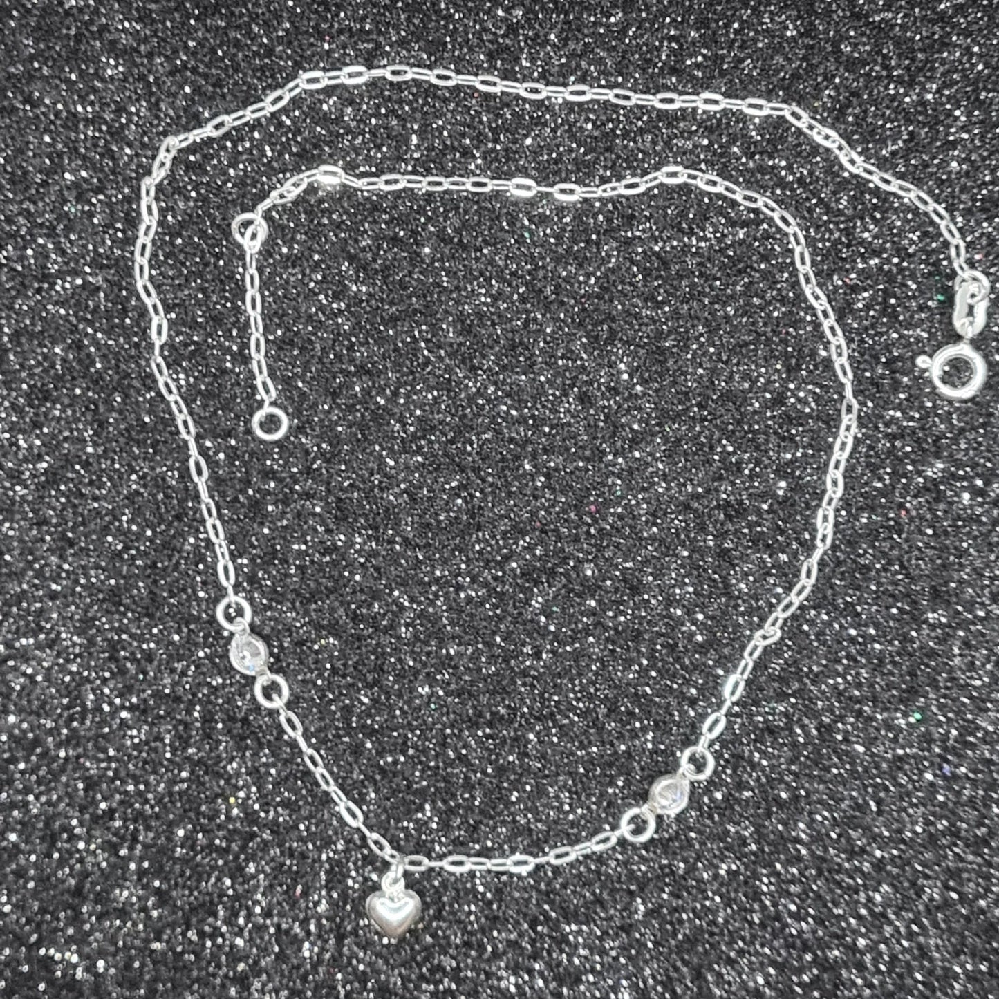 Colar Choker Coração Maciço com Swarovski