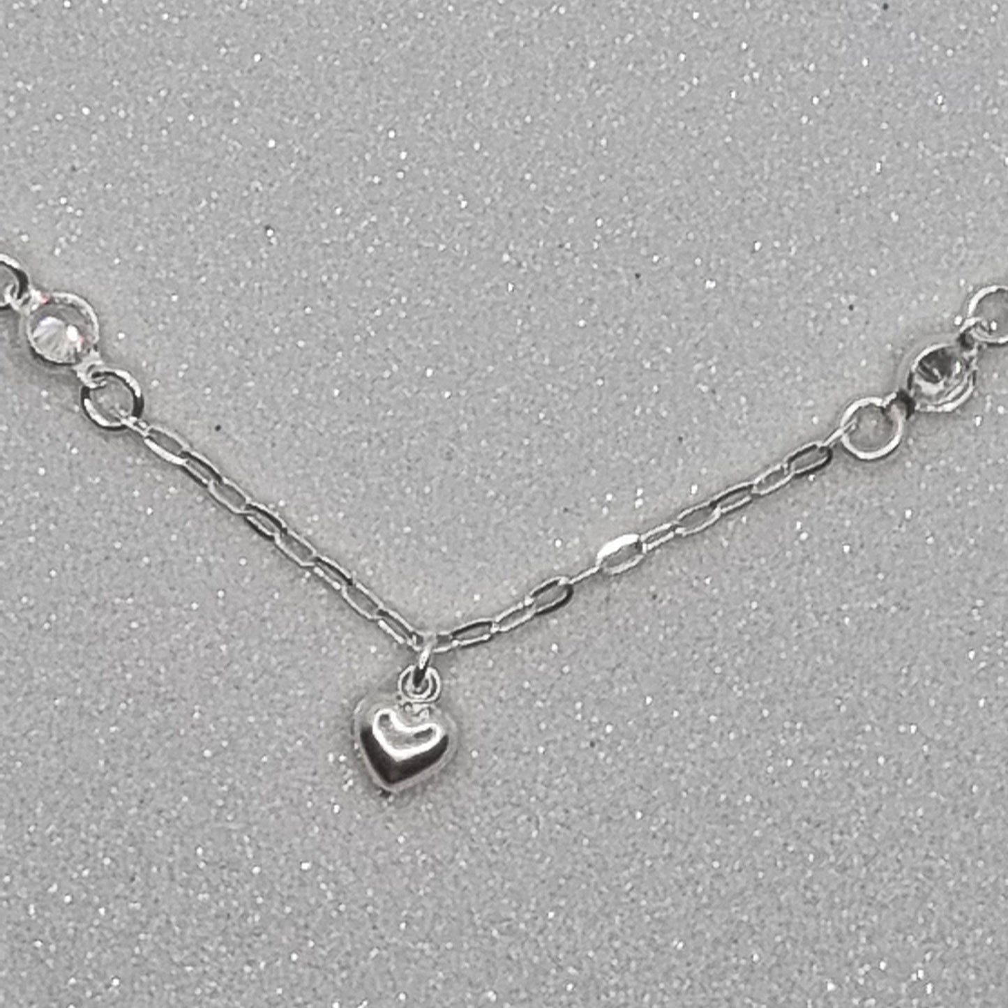 Colar Choker Coração Maciço com Swarovski