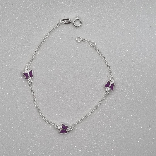 Purple Butterfly Bracelet