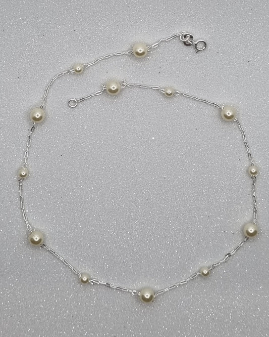 Mixed Pearl Choker Necklace S and M